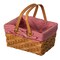 Double Handle Woodchip Basket with Liner - Perfect as Toy Organizer, Storing Fresh Fruits or Safeguarding Your Must-Have Beach Essentials for Unforgettable Holidays or Picnic Parties